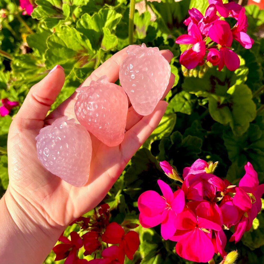 Strawberry Rose Quartz Crystal